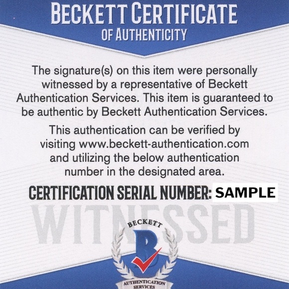 David Johnson Signed 35x43 Fr. Jers. (Beckett COA) - Picture 3 of 3